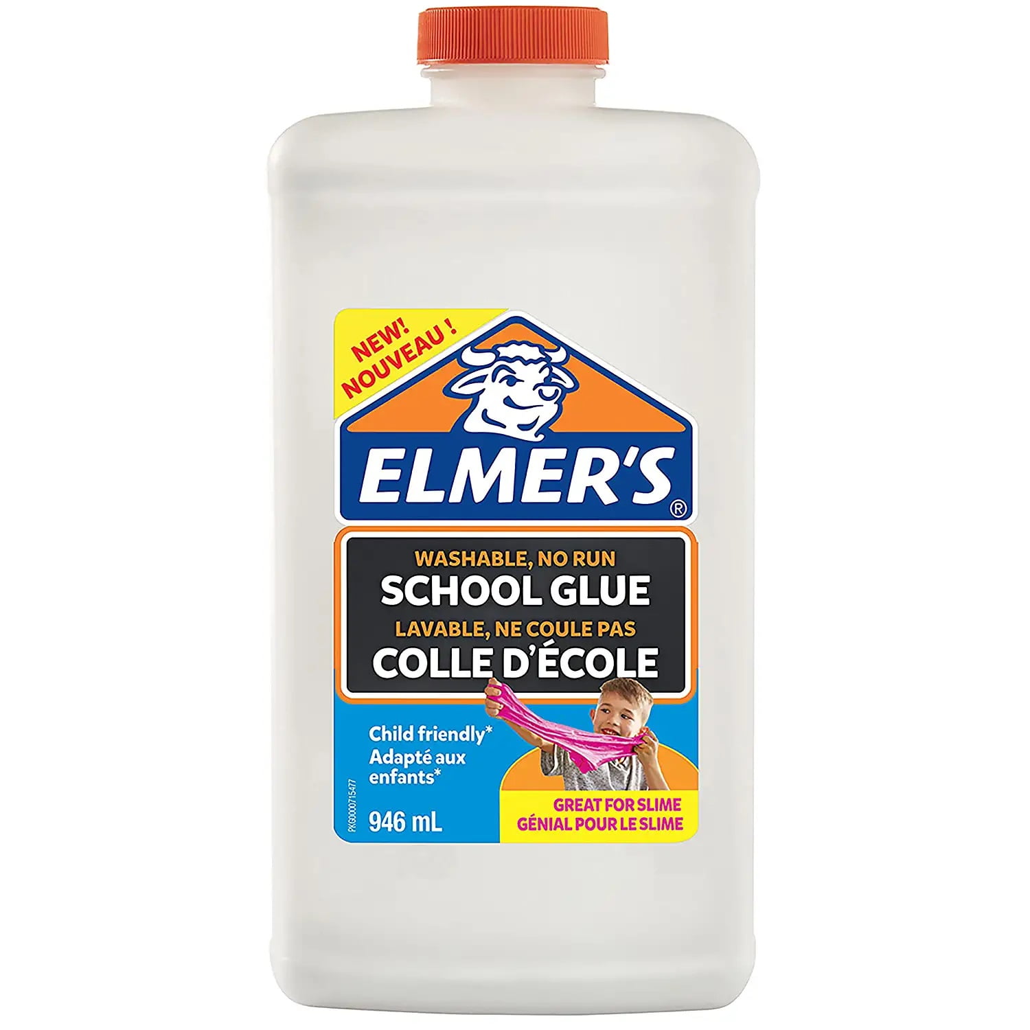 Elmer's Liquid School Glue, White, Washable, 946 ml (3 Count) Great for  Making Slime 