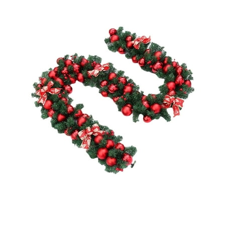 

EUDIDV Xmas Ornaments Door Hanging Decoration Christmas Rattan Christmas Decorations Colour Ball Garland 2.7m Encrypted Tree Rattan Staircase Hanging Shopping Mall Hotel Courty Festive Supplies
