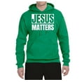 thumbnail image 2 of Jesus Matters Christian Love God Church | Mens Inspirational/Christian Hooded Sweatshirt Graphic Hoodie, Kelly, 3XL, 2 of 3