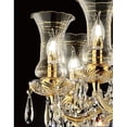 thumbnail image 4 of Adeline Crystal Matte Gold 8 LED Light Glass Chandelier, 4 of 4
