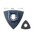 thumbnail image 4 of Almohadillas de lijado multiherramienta oscilantes, gancho y bucle Triangular negro, herramienta oscilante de liberación rápida para herramientas eléctricas, 2 uds., 4 of 5