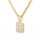thumbnail image 1 of Collar con letras iniciales de Bling Savage para mujer, colgante de acero inoxidable 26 AZ, collar de cadena de hielo brillante, joyería de Hip Hop para hombres Tan Jianjun  unisex, 1 of 2