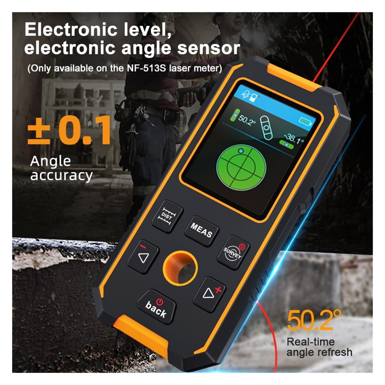 Handheld Wall Metal Detector Scanner with Positioning Hole Wooden AC Wires Metal Pipes Rebars ,Accurate Readings
