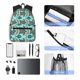 thumbnail image 4 of Disketp Turtles And Seahorses Mochila Ligera Clásica con Múltiples Bolsillos, Mochila Casual para Hombre y Mujer, Ideal para Escuela, Trabajo y Viajes, 4 of 6