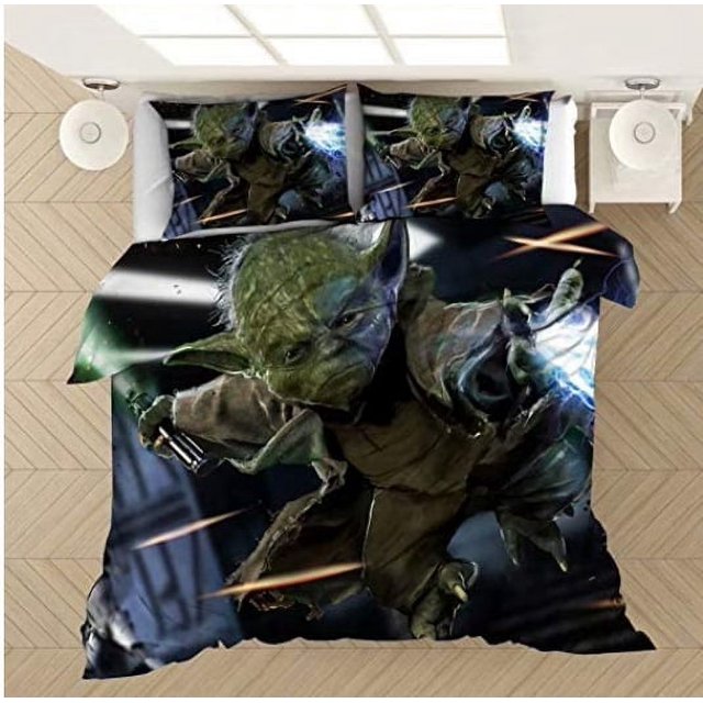 Bedding set Master Yoda European and American size three-piece quilt cover