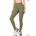 thumbnail image 2 of ZENANA Ribbed Seamless High Waisted Full Length Leggings, 2 of 11
