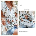 thumbnail image 4 of Blusa Bohemia, Fácil De Combinar, Camisa Informal Para Mujer, Cuello En V, Cómoda, Estampado Floral, Con Volantes, Transpirable, Suave, Con Botones Para El Verano, Para La ANGGREK YR32422, 4 of 6