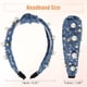 thumbnail image 5 of Diadema de mujer con nudos de cristal perlado Unique Bargains Estilo clásico y casual Diadema para mujeres Azul profundo 5.51"x1.89", 5 of 7