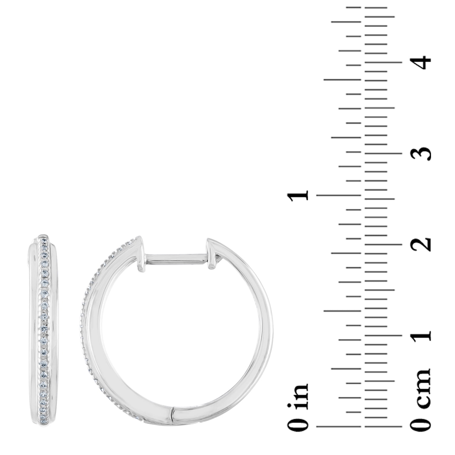 Gemspirations 1/10 cttw Diamond Hoop Earrings Sterling Silver