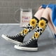 thumbnail image 5 of Fotbe Cow Print Sunflower Calcetas Divertidas Estampadas para Hombre y Mujer, Calcetas de Algodón hasta la Rodilla para Caminar, Correr, Enfermería y Embarazo, 5 of 6