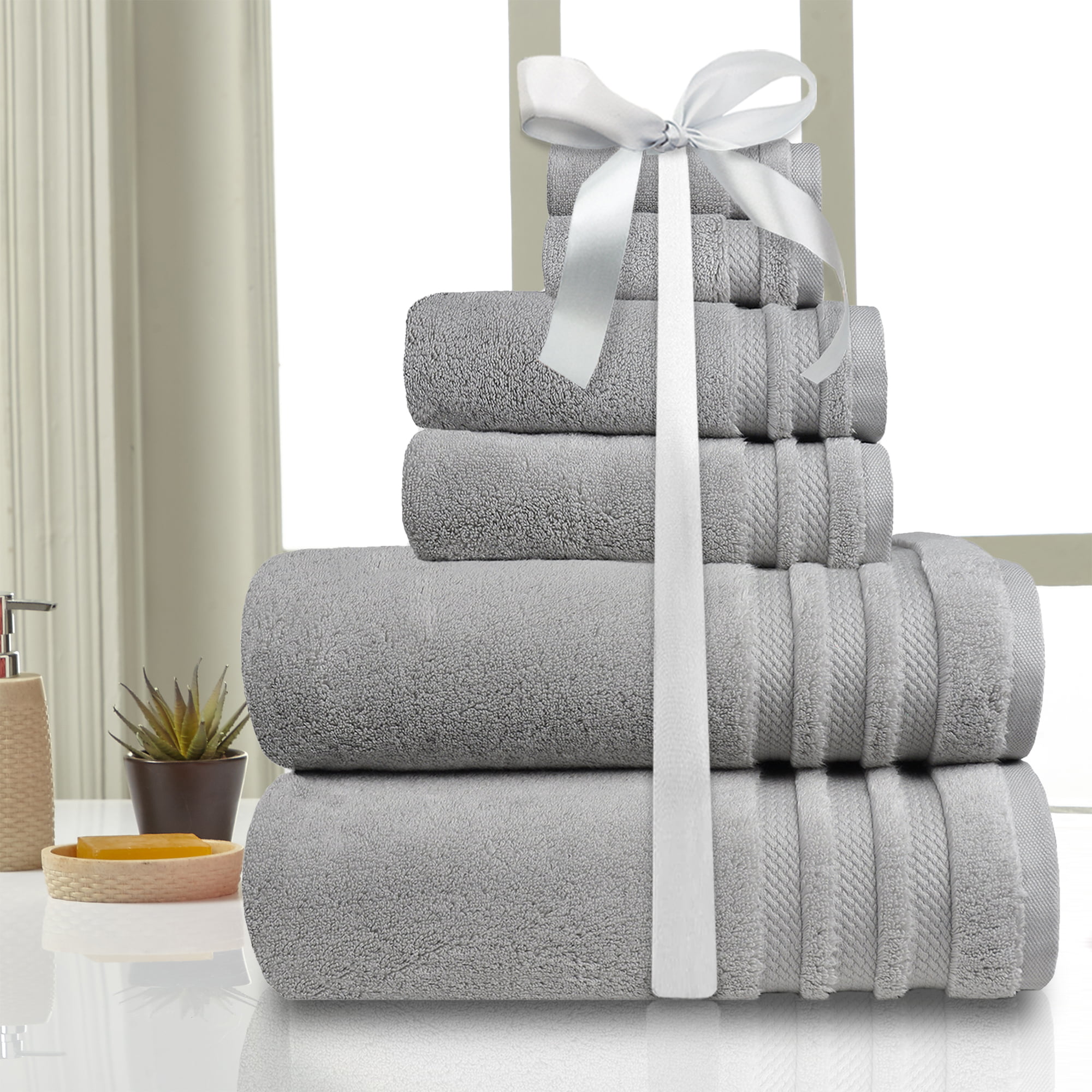 5 PCS TOWEL BALE SET 100% COTTON SOFT FACE HAND BATH BATHROOM TOWELS yangde4