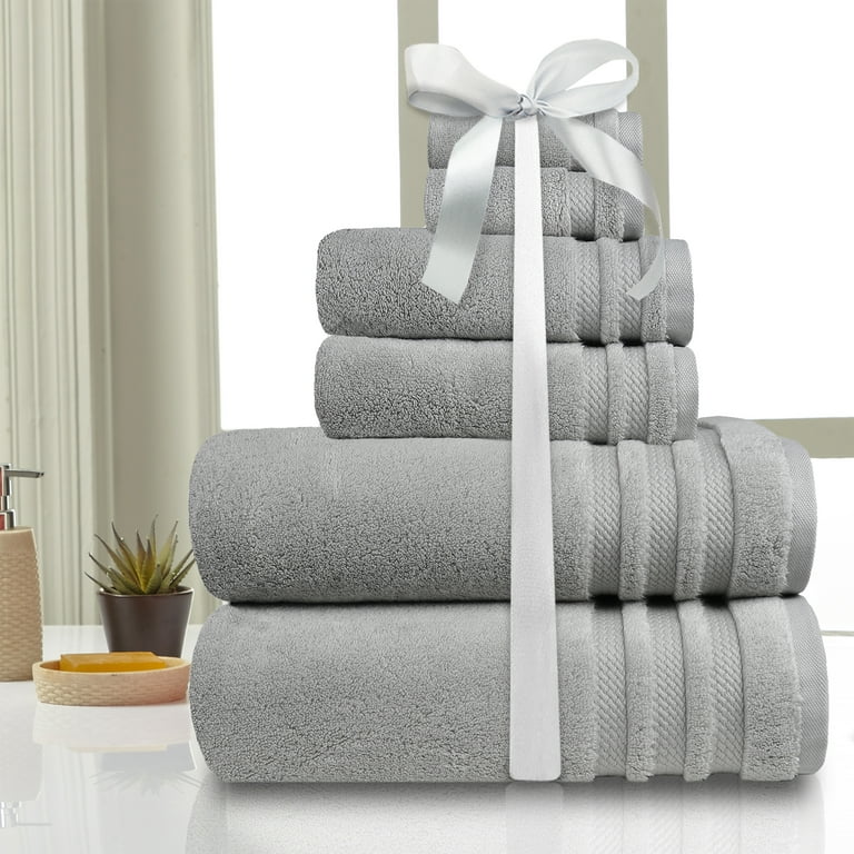 TRIDENT Finesse Ultra Soft, 100% Cotton, 6 Piece Bath Towel Set 