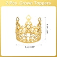 thumbnail image 2 of Unique Bargains Mini Crown Cake Toppers, Alloy Queen Tiara Cupcake Decor for Party Gold, 2 of 6