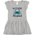 thumbnail image 3 of Inktastic Baltimore Maryland Vacation Blue Crab Girls Toddler Dress, 3 of 5