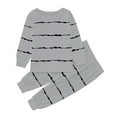 thumbnail image 4 of ZTKWD Toddler Kids Girls Boys Soft Comfy Tencel Stripe All-weather 2pcs Set 6M-12Y, 4 of 5
