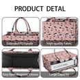 thumbnail image 4 of Large Capacity Tote Bag,Pink Border Collie Dog and Flower Floral Handbag Fashion Luxury Tote Bag,15.7"x13"x 5.1" Inches,Laptop Compatible, 4 of 6