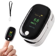 Acuxisys 2-in-1 Fingertip Blood Glucose & Oxygen Monitor, Non-Invasive SpO2 Glucose Meter , OLED Display 5s Reading Pulse Rate PI for Home Travel, Birthday Christmas Gifts for Parents