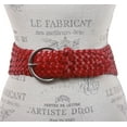 thumbnail image 2 of Women's 3 1/4" Wide Tapered Braided Woven High Waist Leather Belt, 2 of 4