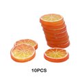 thumbnail image 2 of Wosthever 10 piezas de adornos de decoración del hogar frescos y duraderos estilos diversificados decoración del hogar Decoración Plástico Naranja rodajas de limon, 2 of 6