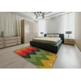 thumbnail image 4 of Ahgly Company Indoor Rectangle Patterned Red Novelty Area Rugs, Swatch Sample, 4 of 6