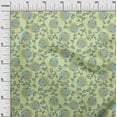 thumbnail image 2 of oneOone Cotton Poplin Light Green Fabric Leaves & Lotus Floral Diy Clothing Quilting Fabric Print Fabric By Yard 42 Inch Wide, 2 of 4