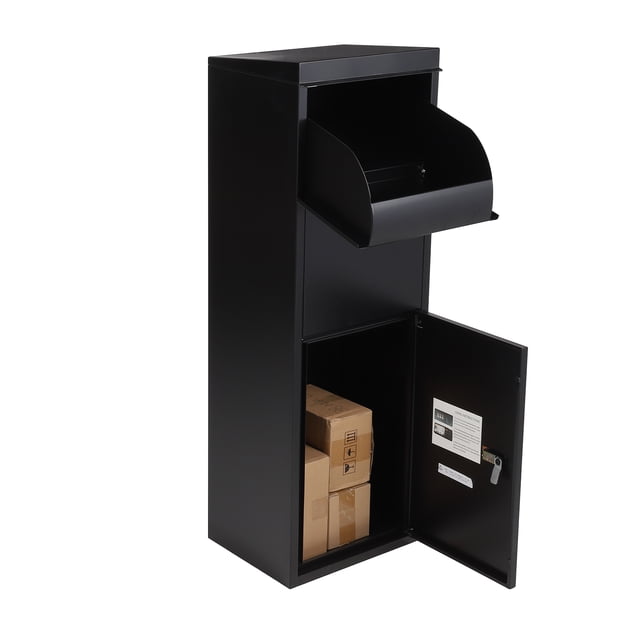 Large Mailbox for Outside, Combination Lock, Waterproof, Removable Anti-Theft Baffle, 3.84 Cu Ft Parcel Drop Box for Porch, Floor-Standing
