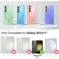 thumbnail image 2 of Magnetic Designed for Samsang Galaxy S23 Case [Military-Grade Drop Tested] [Compatible with Magnet] Slim Frosted Case for Galaxy S23 Case Phone Case (6.1"), White, 2 of 11