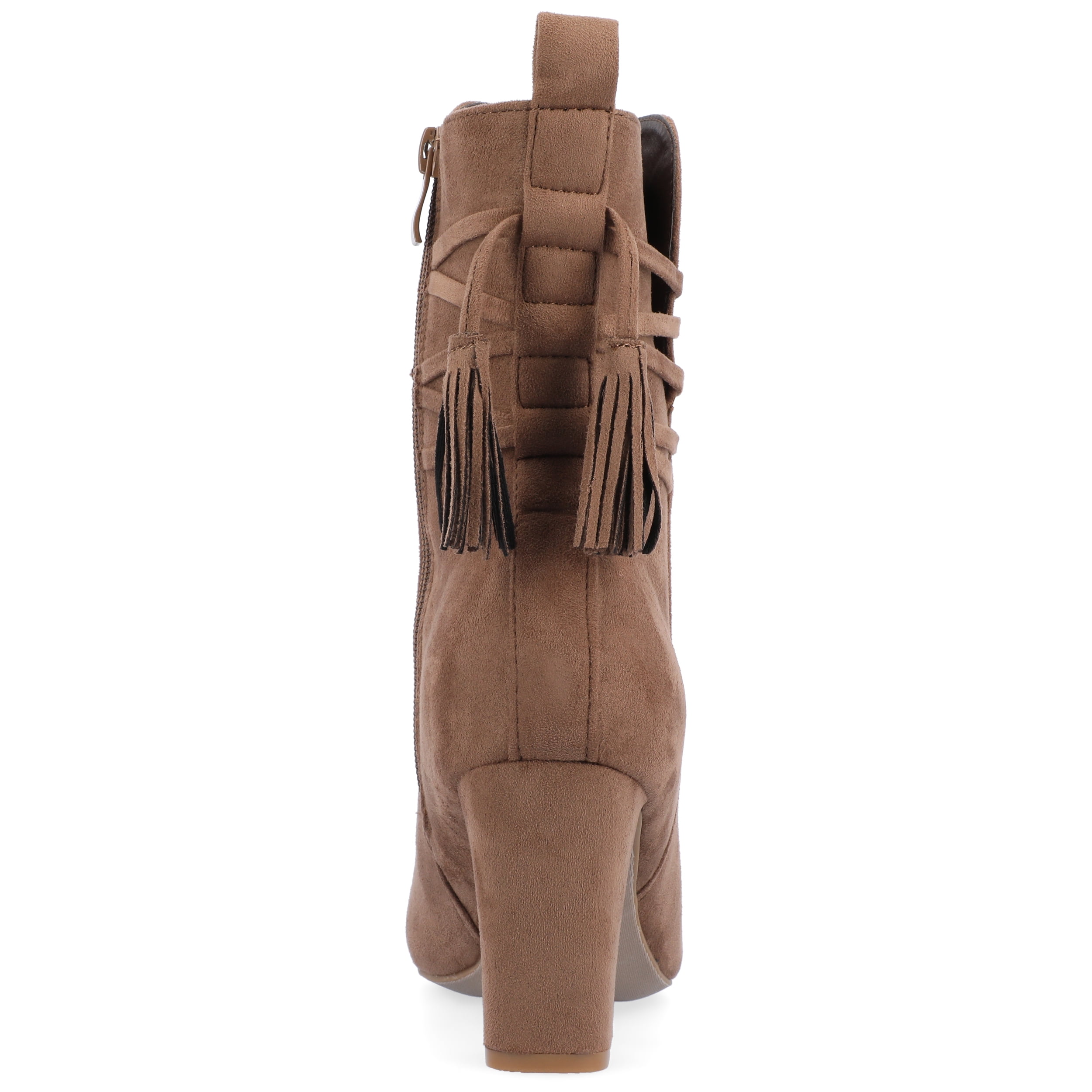 Journee Womens Zuri Inside Zip Block Heel Booties