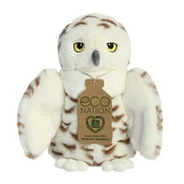 Aurora - Small White Eco Nation - 8" Owl - Responsibly Made Stuffed Animal