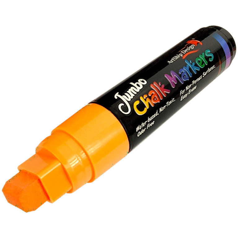 8 Colored Jumbo Chalk Markers - 15mm Neon Erasable Window Markers