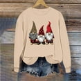 thumbnail image 4 of HOMBOM Womens Merry Sweatshirts Holiday Beige Christmas Winter Soft Santa Crewneck Sweatshirt for Adult Xmas, 4 of 6