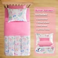 thumbnail image 4 of Sleep Zone Kids Comforter Set Full/Queen Size, Jersey Knit 7 Pieces Bedding, Super Soft and Breathable Comforter with Sheets, Pillowcases (Butterfly Garden), 4 of 7