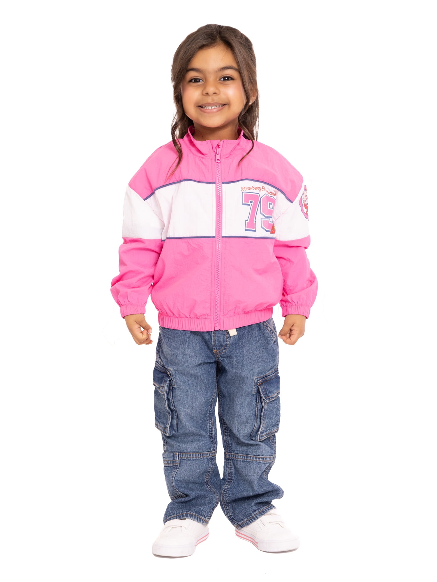Strawberry Shortcake Toddler Full Zip Jacket with Long Sleeves, Sizes 12M-5T