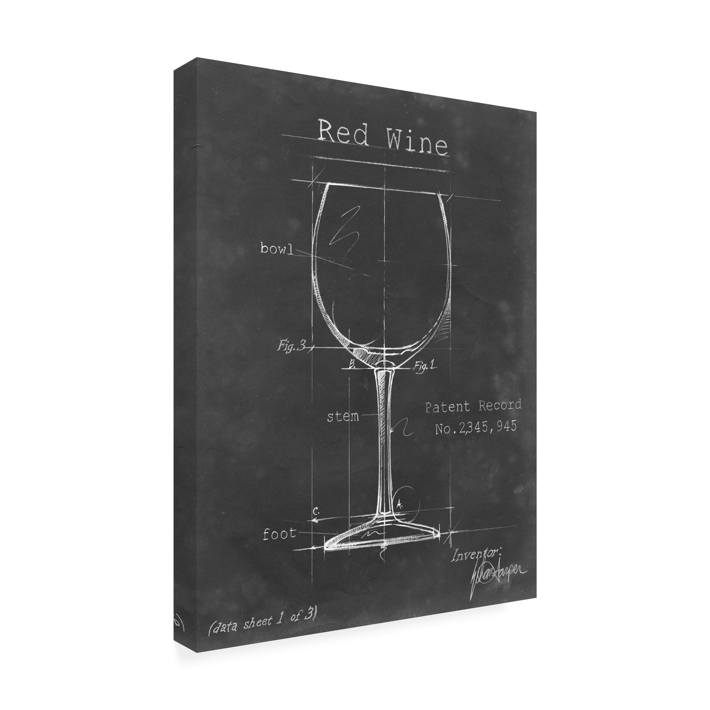 Trademark Fine Art Ethan Harper Barware Blueprint Iii Canvas Wall Art - 18x24