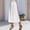 White, variant on Skirts for Women High Waisted Midi Summer Satin Half High Slit Spring Summer Events Elegant Flowing Beige Skirt S