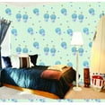 thumbnail image 2 of Abstract Blue, Greenish Teal Spheres Wallpaper Roll, 2 of 2