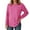 Hot Pink, variant on Women's Sweaters Womens Fall Tops Stylish Pullover Sweater With Round Neck Long Sleeve for Autumn Winter Fashion