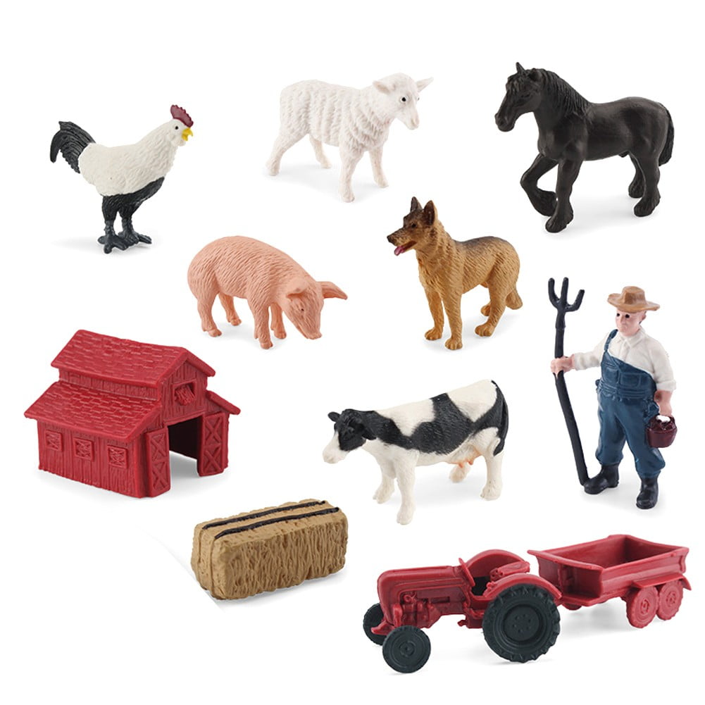 Farm Animals Figure Model People Toys Simulation Farm Poultry For Model