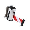 thumbnail image 1 of Stanchion Queue Barrier Wall Mount Crowd Ribbon Stanchion Control Retractable Ribbon Red White 3meter, 1 of 9