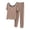 Khaki, variant on fatyb Womens Comfy Pajama Sets Short Sleeve Crew Neck Tops with Sleep Pants 2 Piece Ladies Pjs Outfits