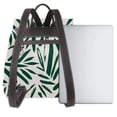 thumbnail image 3 of Balery Palm Branch With Leaves Mochila de Cuero para Mujeres, Gran Capacidad, Bolsa de Viaje Multifuncional, Mochila de Cuero y Bolsa de Hombro para Mujeres, 3 of 4