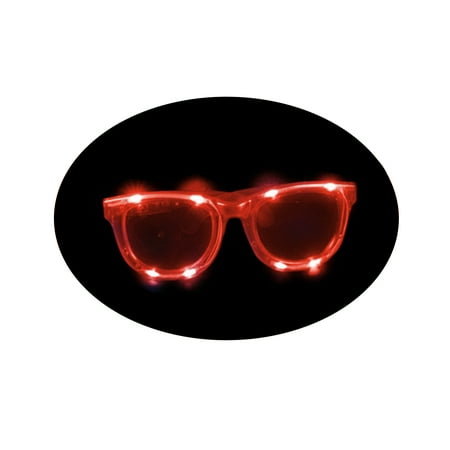 Red Jumbo Flashing LED Light Up Party Rave Costume Accessory Sun Glasses