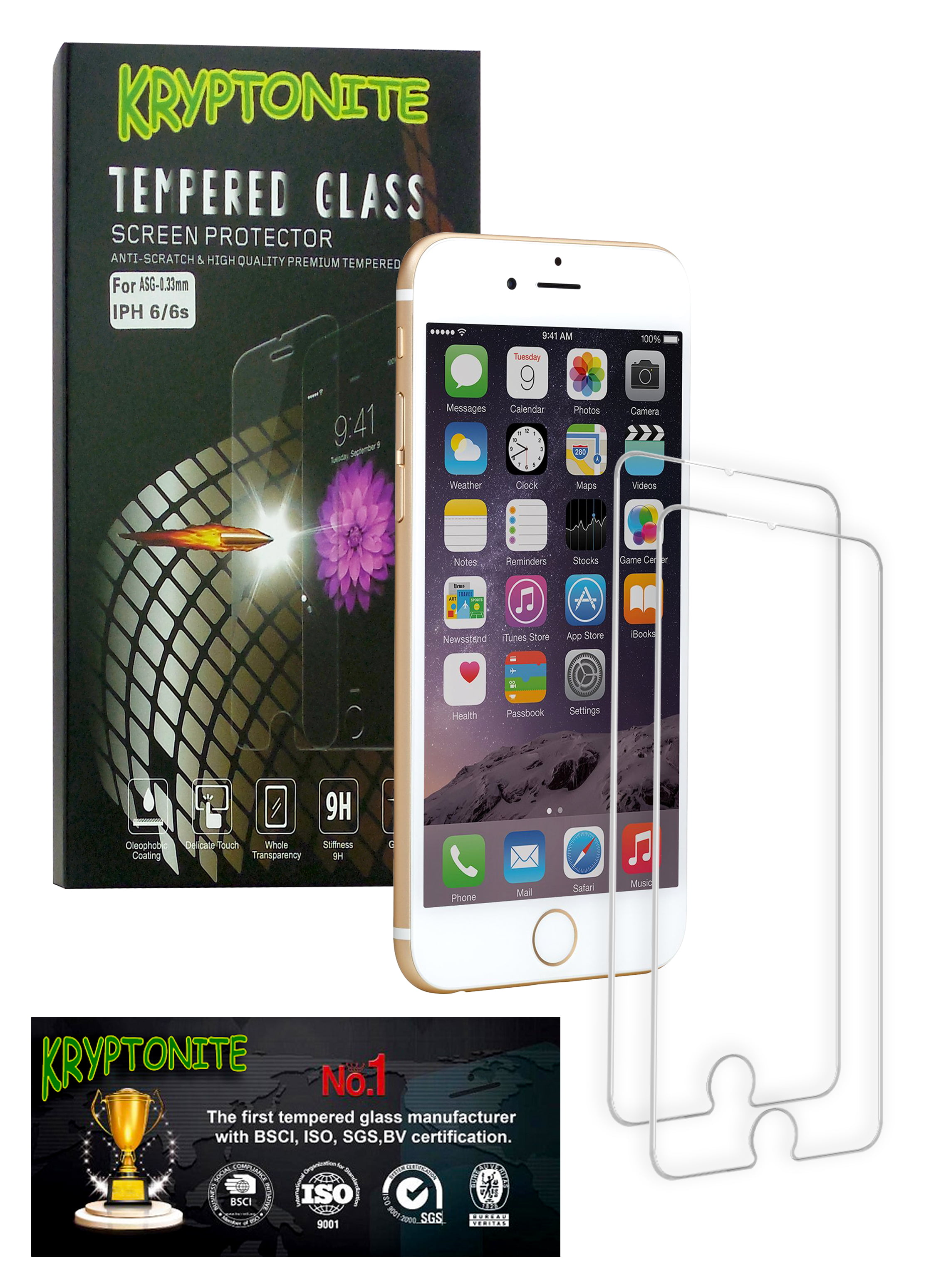 Vidrio Templado Film Transparente Protector De Pantalla Protector Para Apple iPhone 9 H X 
