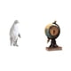 thumbnail image 1 of Escultura de pingüino, estatua de animal de resina, figura de globo, reloj de mesa, adorno artesanal coleccionable, ligero, resistente, diseño único,, 1 of 8