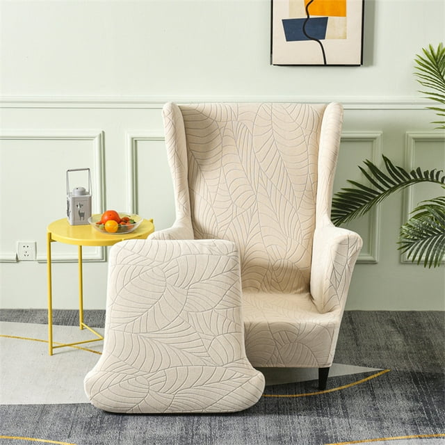 Ruiboury Made With Polyester Wing Chair Cover Add Elegance And Durability To Wingback Winered
