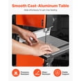 thumbnail image 6 of VEVOR Band Saw, 9-Inch, Woodworking Benchtop Bandsaw with 1/2 HP Motor, 3.5-Inch Max Cutting Height, 11.8 x 11.8 in Cast Aluminum Table, 0-45° Tilting Range, with Miter Gauge, Fence, for Woodworking, 6 of 9