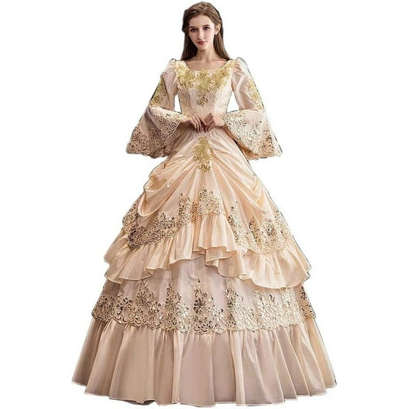 KEMAO Rococo Baroque Marie Antoinette Dresses 18th Century Renaissance Costumes Historical Period Dress Ball Gown