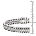 thumbnail image 3 of Mens 10K Gold White and Black Diamond Tennis Bracelet 8.5ctw (White Gold), 3 of 4