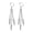 Silver(2pcs), variant on 2pcs Long Feather Leaf Earrings Clip On Non Piercing Tassel Stud for Men Women-Gold