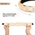 thumbnail image 4 of Women Velvet Puffy Spa Headband for Washing Face Makeup Skincare Head Band Girls Braided Cross Facial Hair Band (Light Brown), 4 of 6
